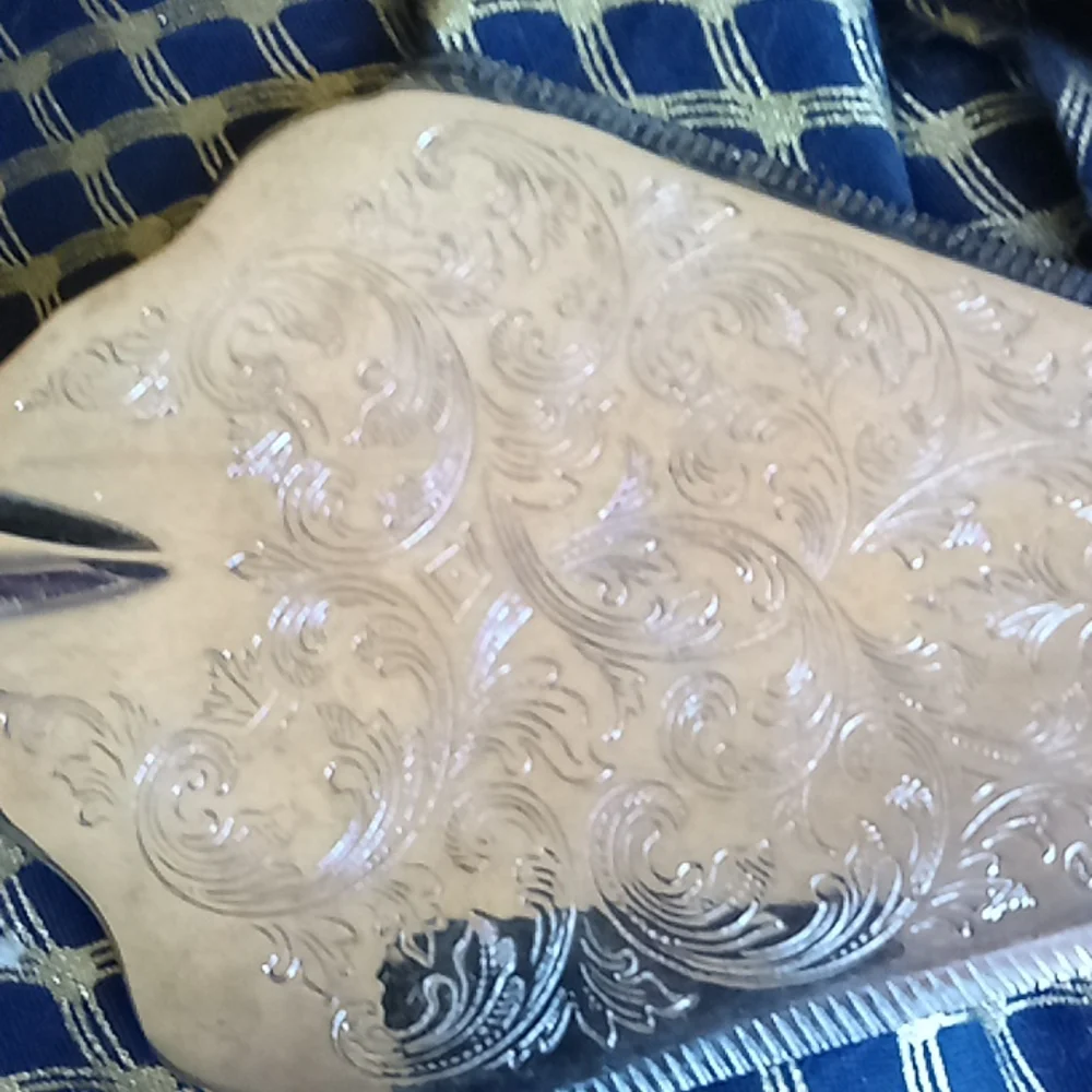 Vintage Italian baroque sterling silver cake server